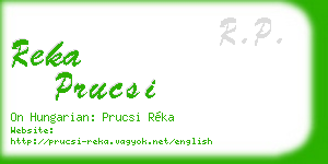 reka prucsi business card